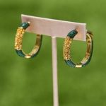 Green & Gold Square Hoop