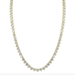 Bezel Heart Tennis Necklace