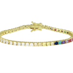 Half Rainbow Tennis Bracelet