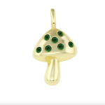 Emerald Mushroom Charm