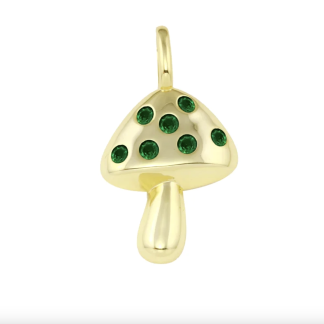 Emerald Mushroom Charm