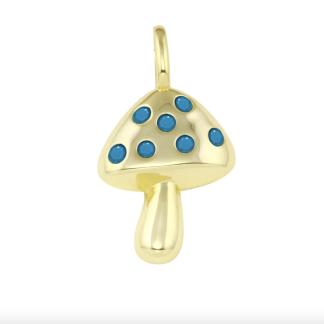 Turquoise Mushroom Charm