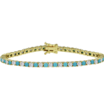 Diamond Turquoise Tennis Bracelet